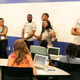 Google employees Jackson Georges, Torie Bates, Willie Lamar, Chris Clark, Larisse Voufo and James Goree teach children in Charleston, S.C., about computer science during the Black Googlers Network annual outreach trip in August 2015.
Courtesy of Google
